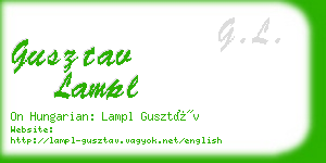 gusztav lampl business card